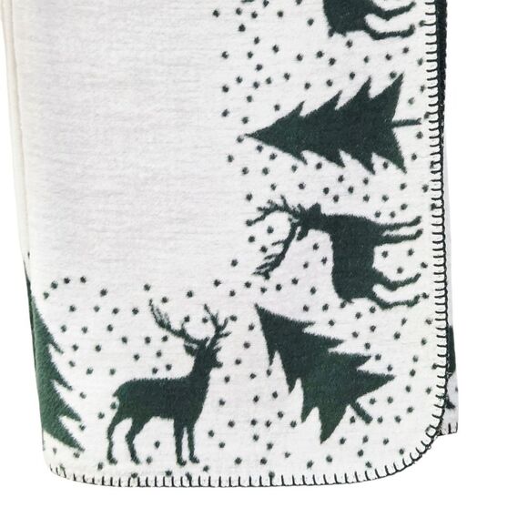 Docofil Reversible Soft Warm Deer Throw Blanket 51x67 w/ Cotton Made in Portugal - Picture 14 of 15